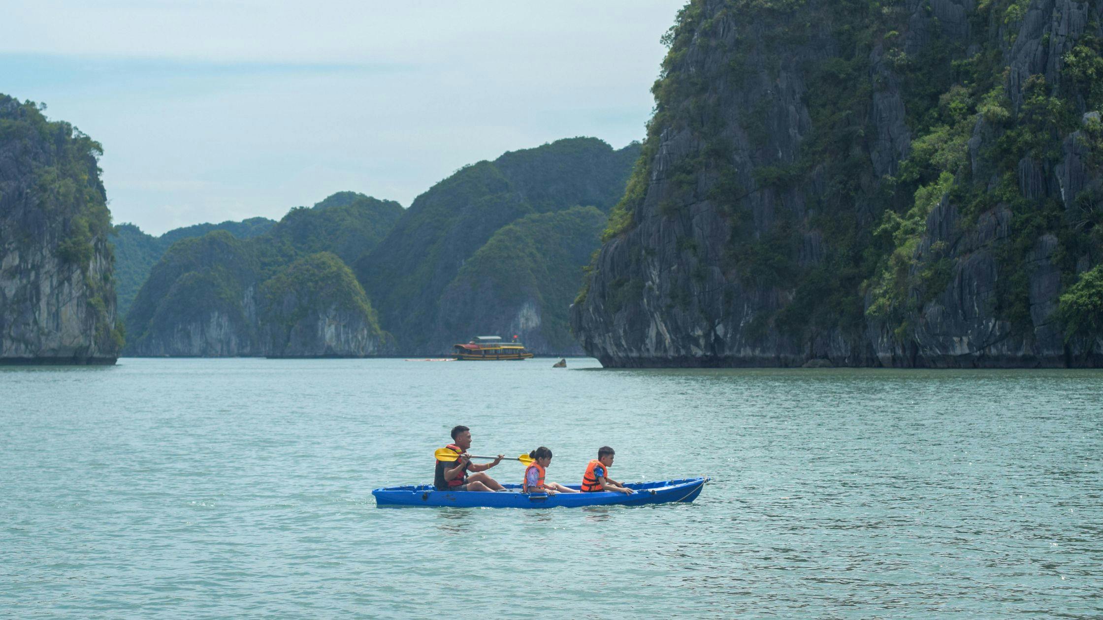 Kayaking in Ha Long Bay